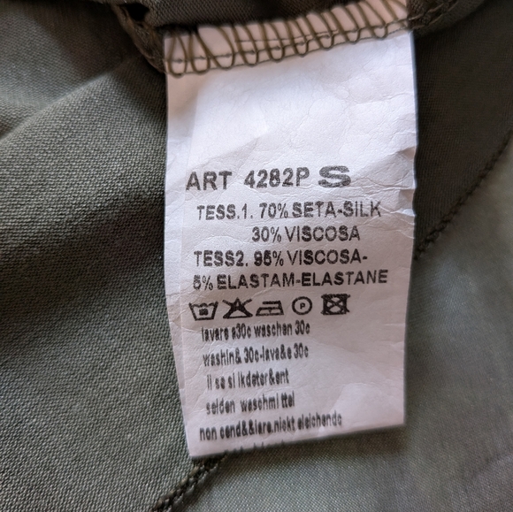 Tempo Paris Silk Blouse Moody Jewel Colors - Picture 8 of 15